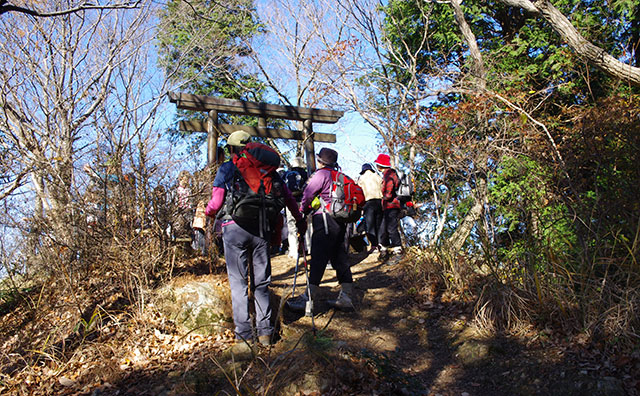 太平山トレッキングの様子